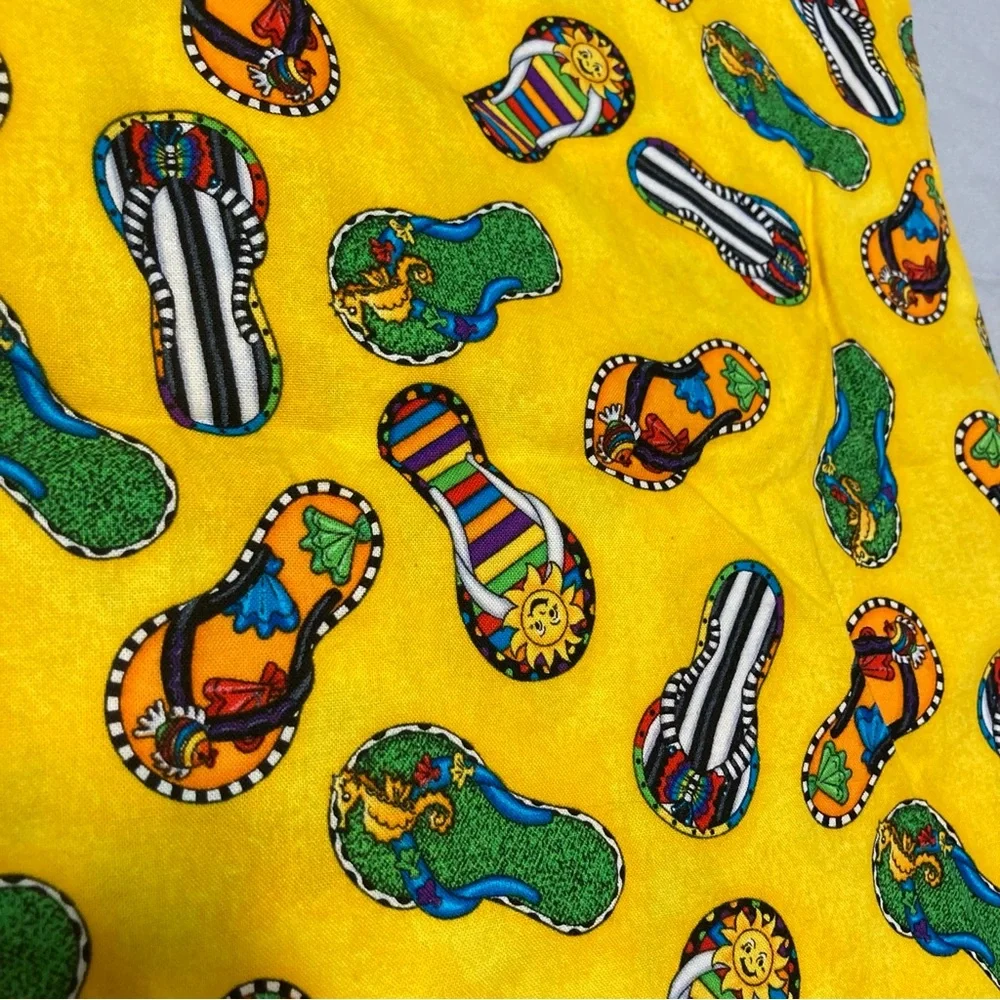 FLIP FLOP Rainbow Pillow Case Beach Theme Bright Colorful Stripes Standard Size